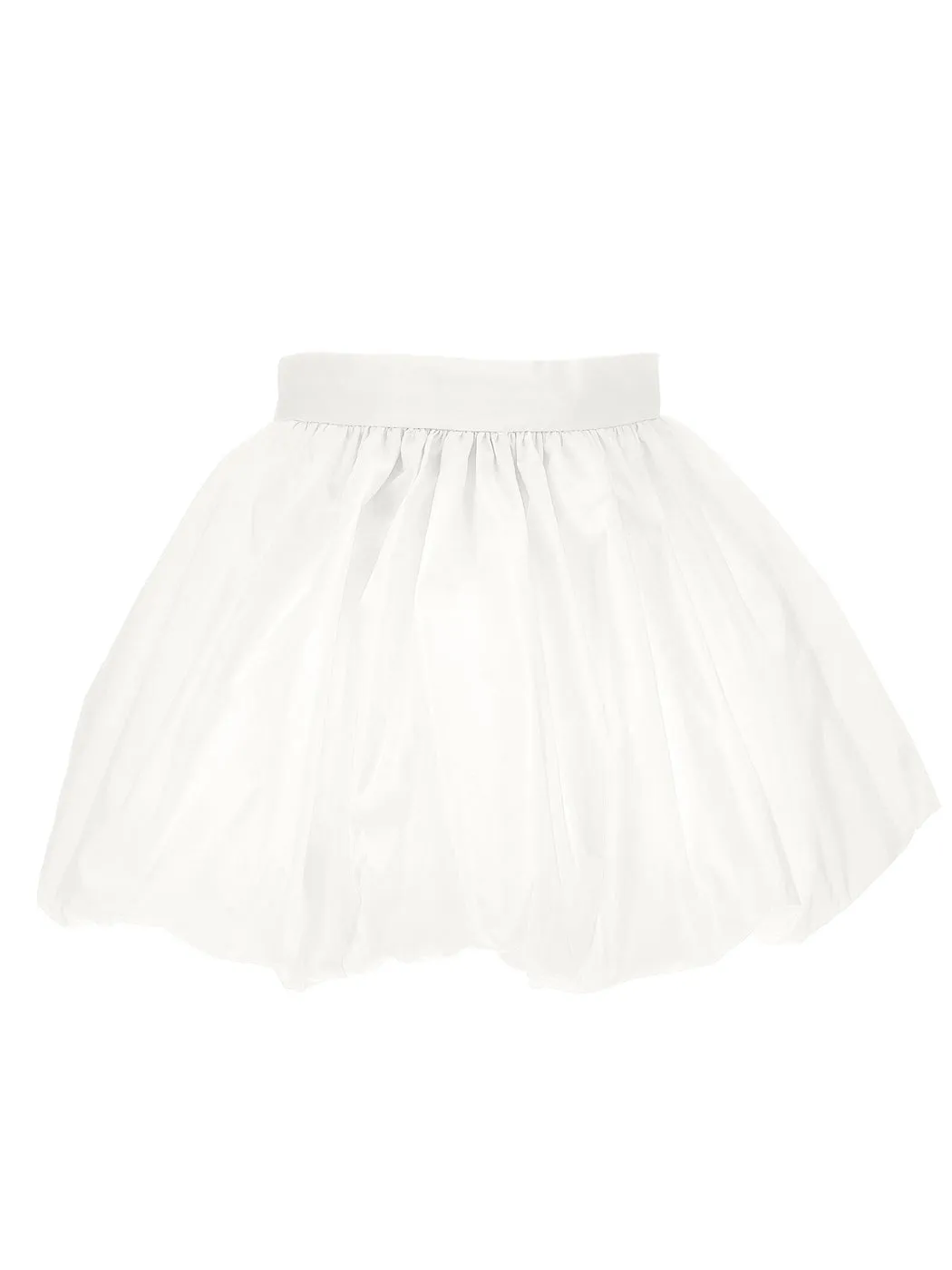 Monnalisa Puffball taffeta skirt-white