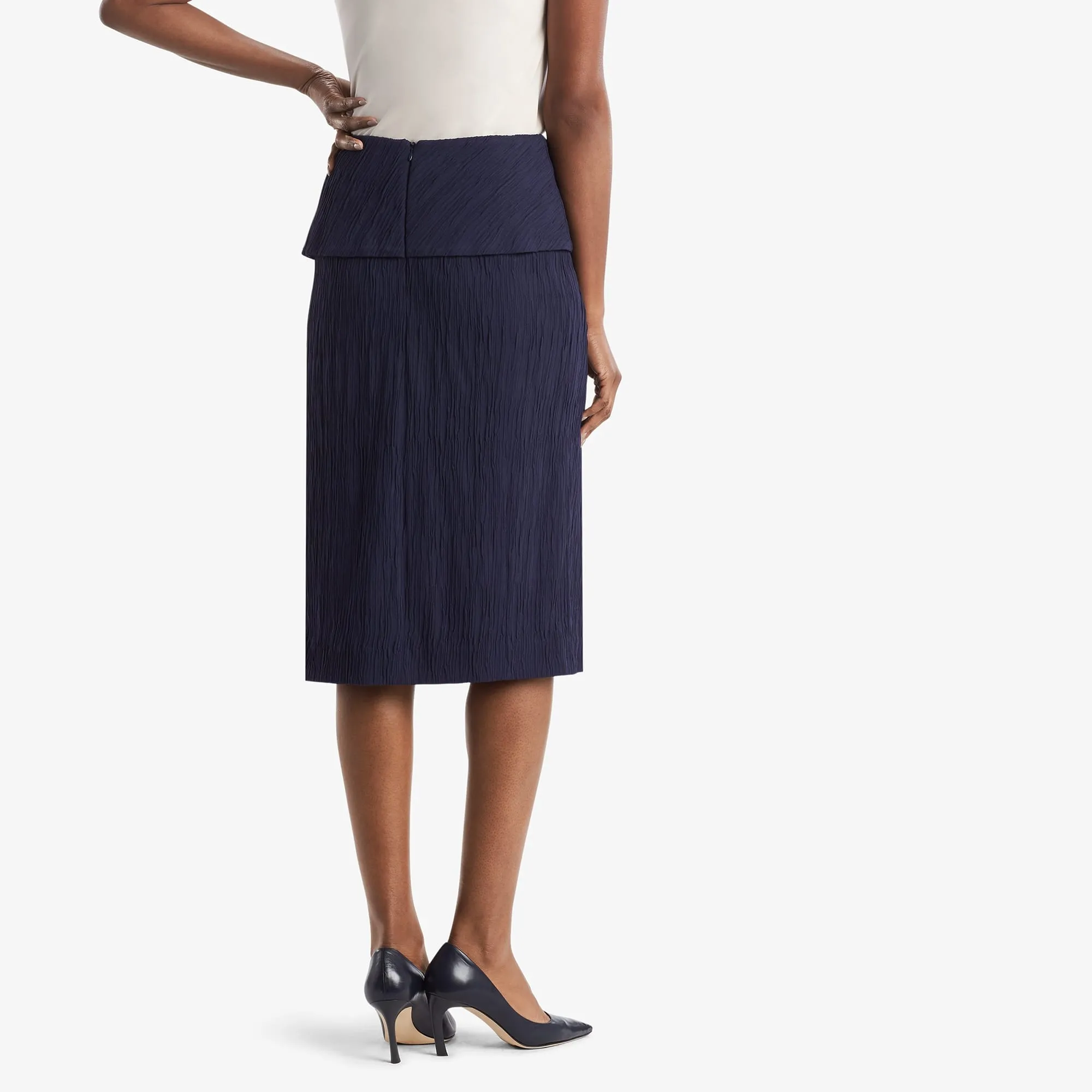 Montgomery Skirt - Pleated Jersey :: Aegean Blue