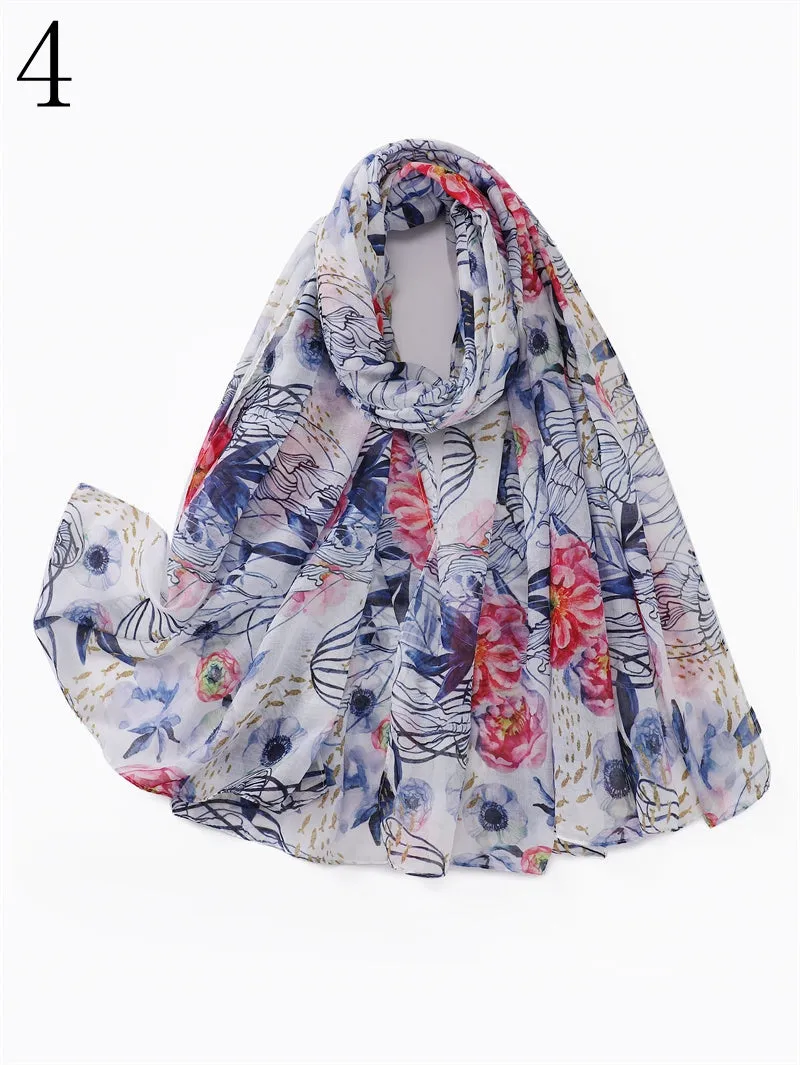 MYP032 Starry sky quicksand printed scarf thin floral floral