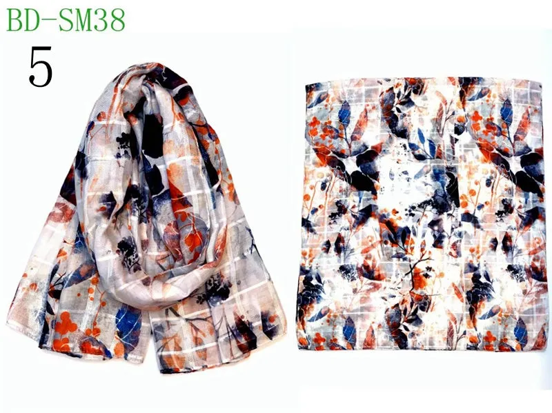 MYP044  Beach floral fashion printed scarf