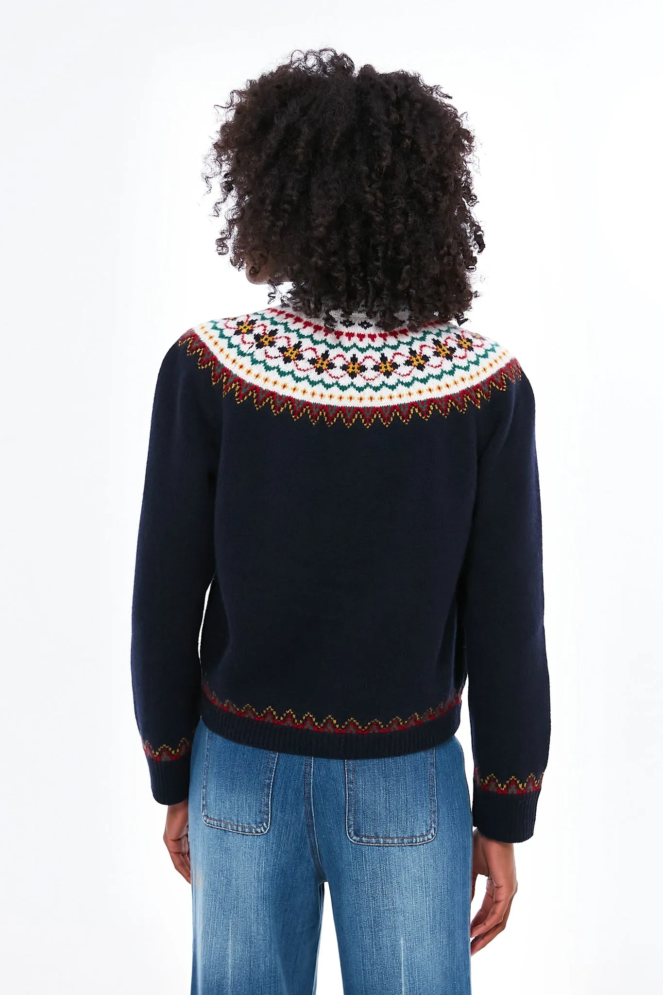 Navy Multi Hilde Fair Isle Cardigan