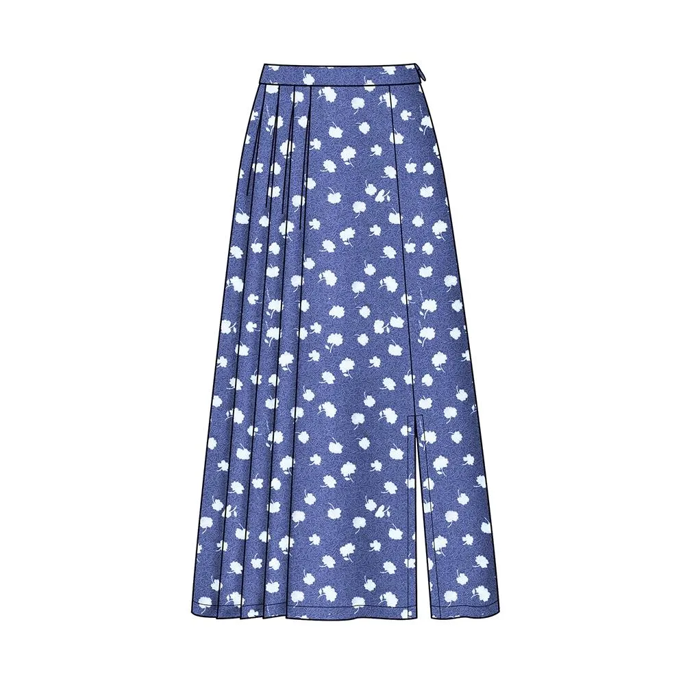 Newlook Pattern N6659 Misses' Pleated Skirt With Or Without Front Slit Opening