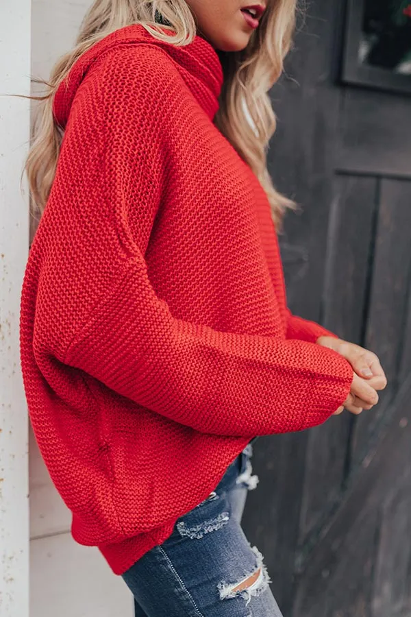 Oh So Cozy Tunic Sweater in Red