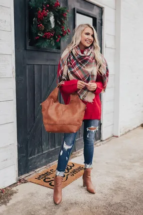 Oh So Cozy Tunic Sweater in Red