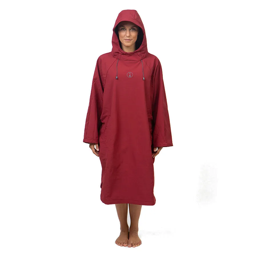 Open Box - Fourth Element Storm All Weather Poncho - Burgundy - Size: X-Large