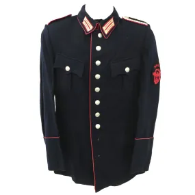 Original German WWII Bahrdorf Fire Police Officer Dress Tunic