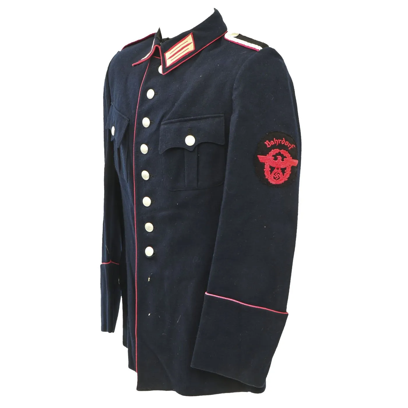 Original German WWII Bahrdorf Fire Police Officer Dress Tunic