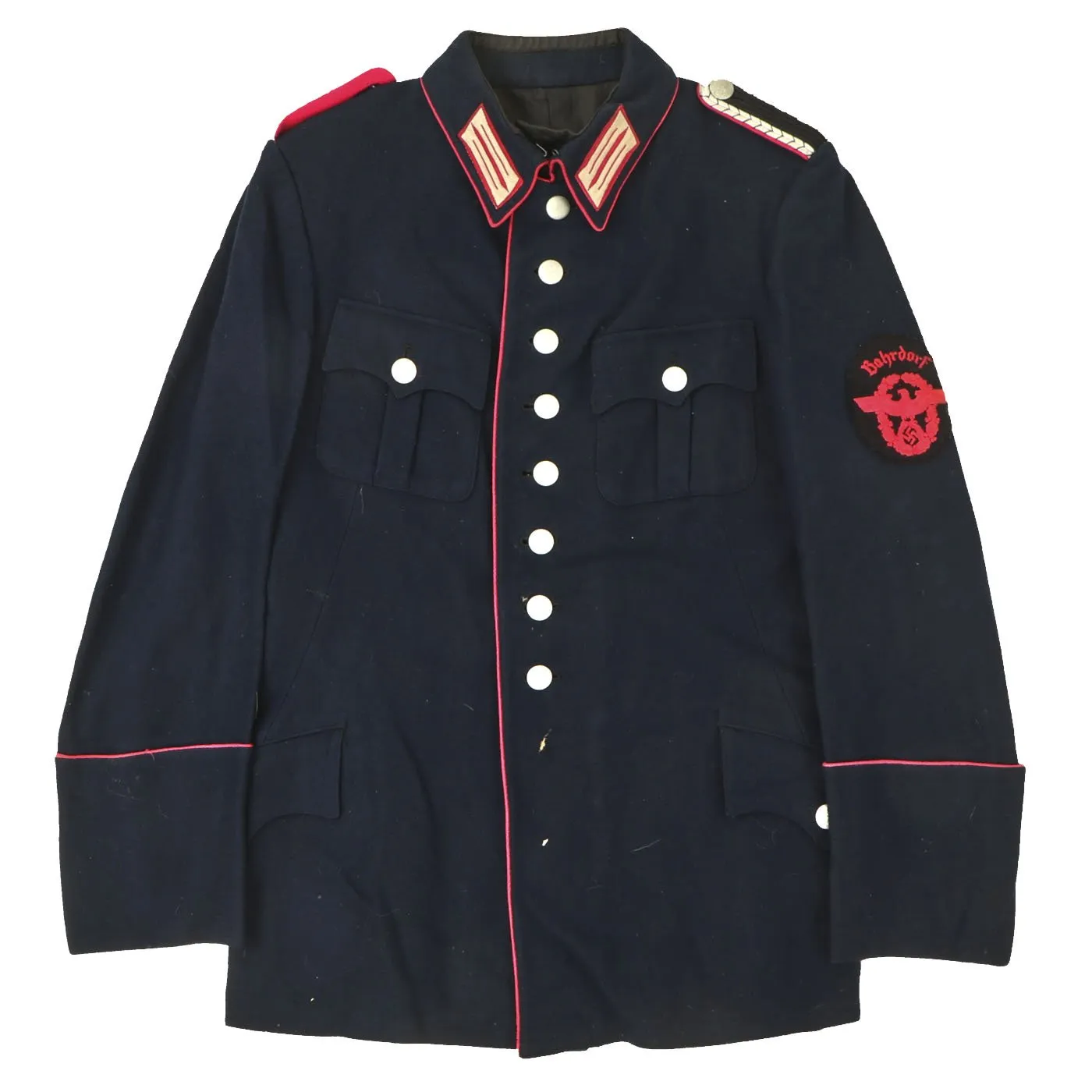 Original German WWII Bahrdorf Fire Police Officer Dress Tunic