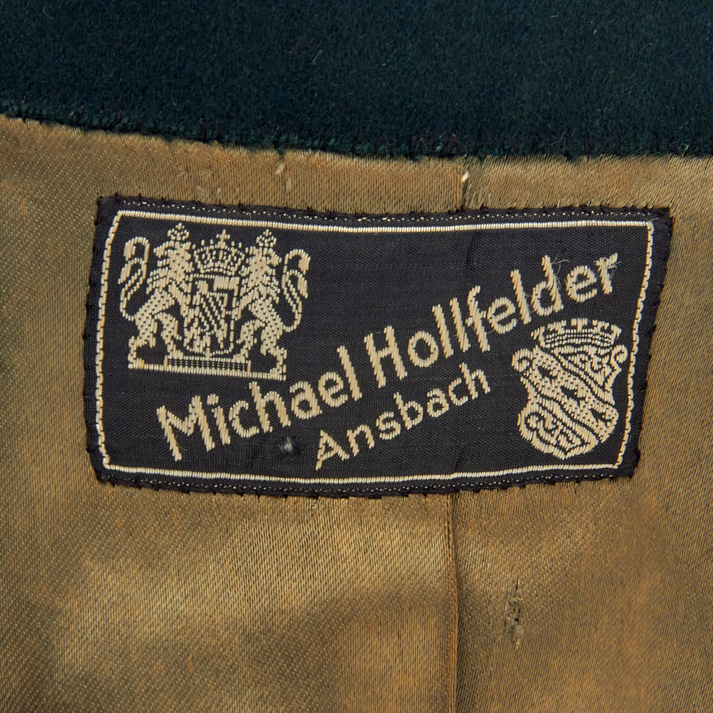 Original German WWII German Panzergrenadier Major Officer's Wool Greatcoat by Michael Hollfelder of Ansbach