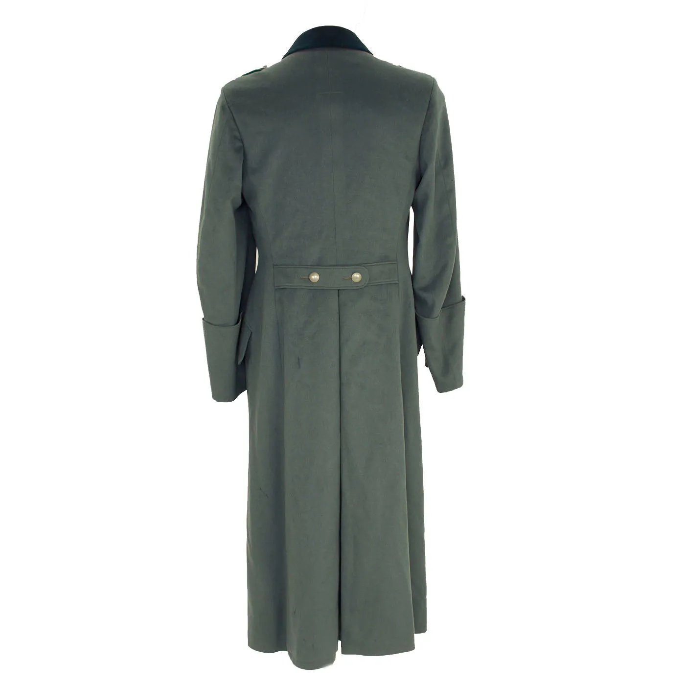 Original German WWII German Panzergrenadier Major Officer's Wool Greatcoat by Michael Hollfelder of Ansbach