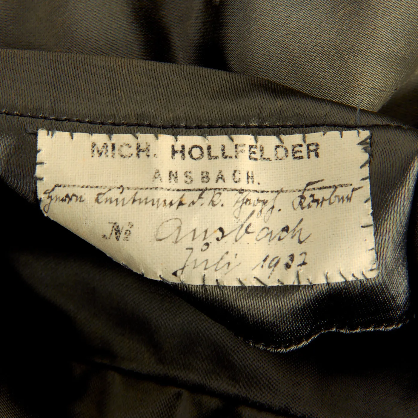 Original German WWII German Panzergrenadier Major Officer's Wool Greatcoat by Michael Hollfelder of Ansbach