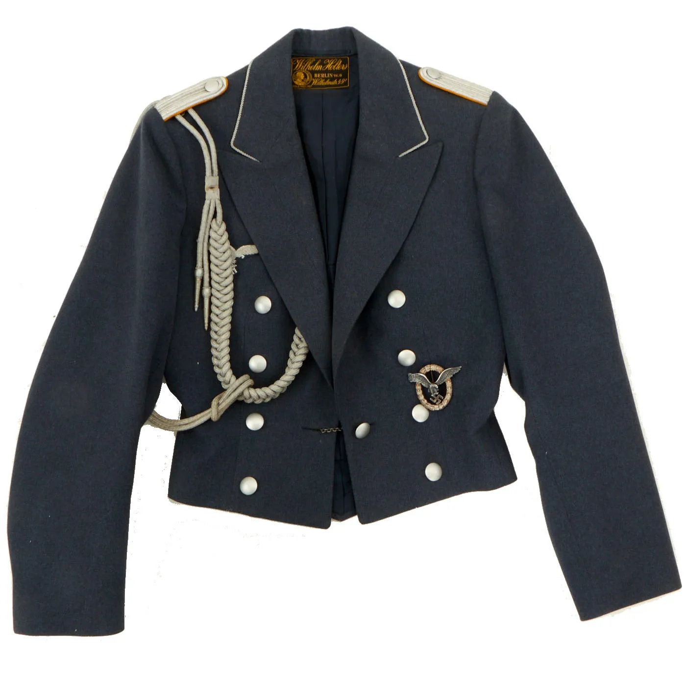 Original German WWII Luftwaffe Named Leutnant Evening Gala Dress Uniform by Wilhelm Holters of Berlin