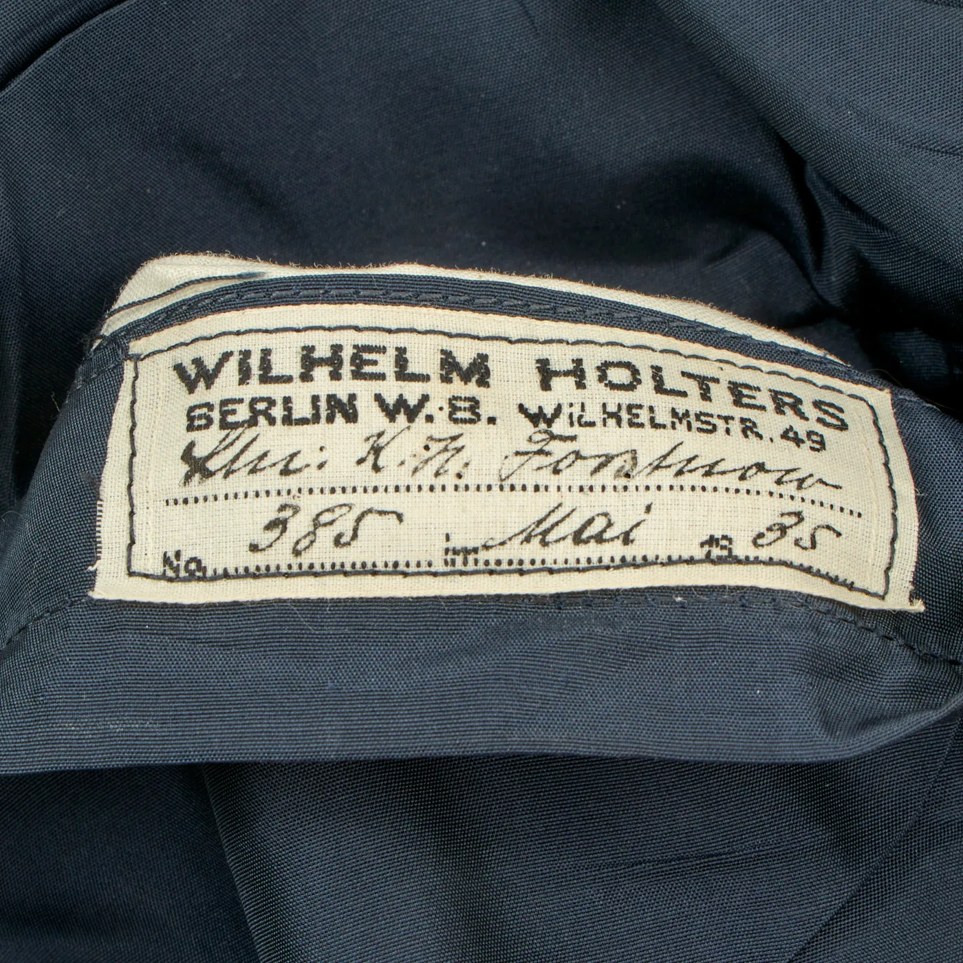 Original German WWII Luftwaffe Named Leutnant Evening Gala Dress Uniform by Wilhelm Holters of Berlin