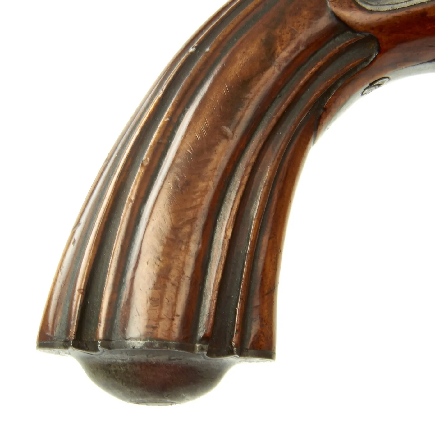 Original Italian Double Barrel Over Under Percussion Overcoat Pistol by Micheloni of Brescia c. 1840