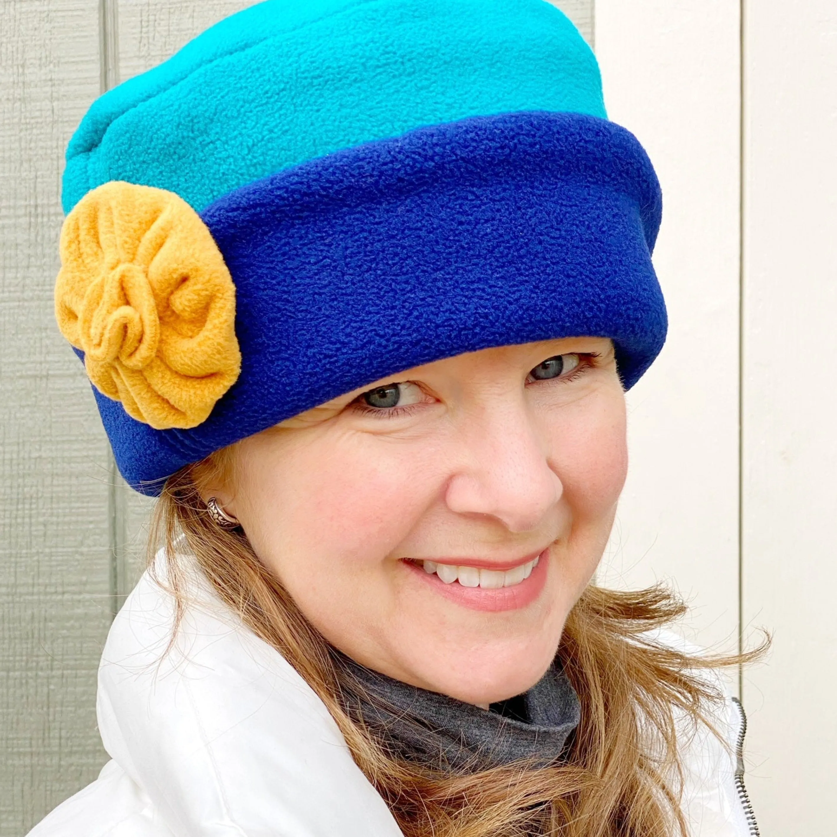 Pillbox Rolltop Fleece Hat for Women