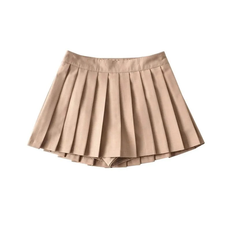 Pleated Mini Skirt