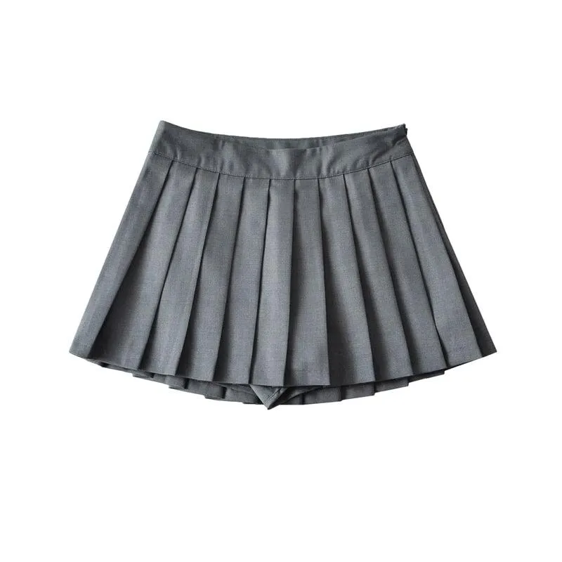 Pleated Mini Skirt