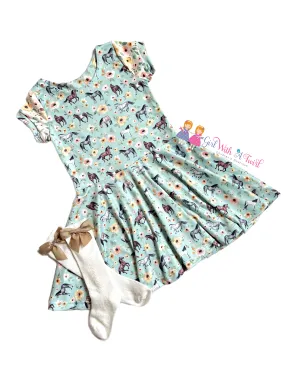 Pony Floral Twirl Dress