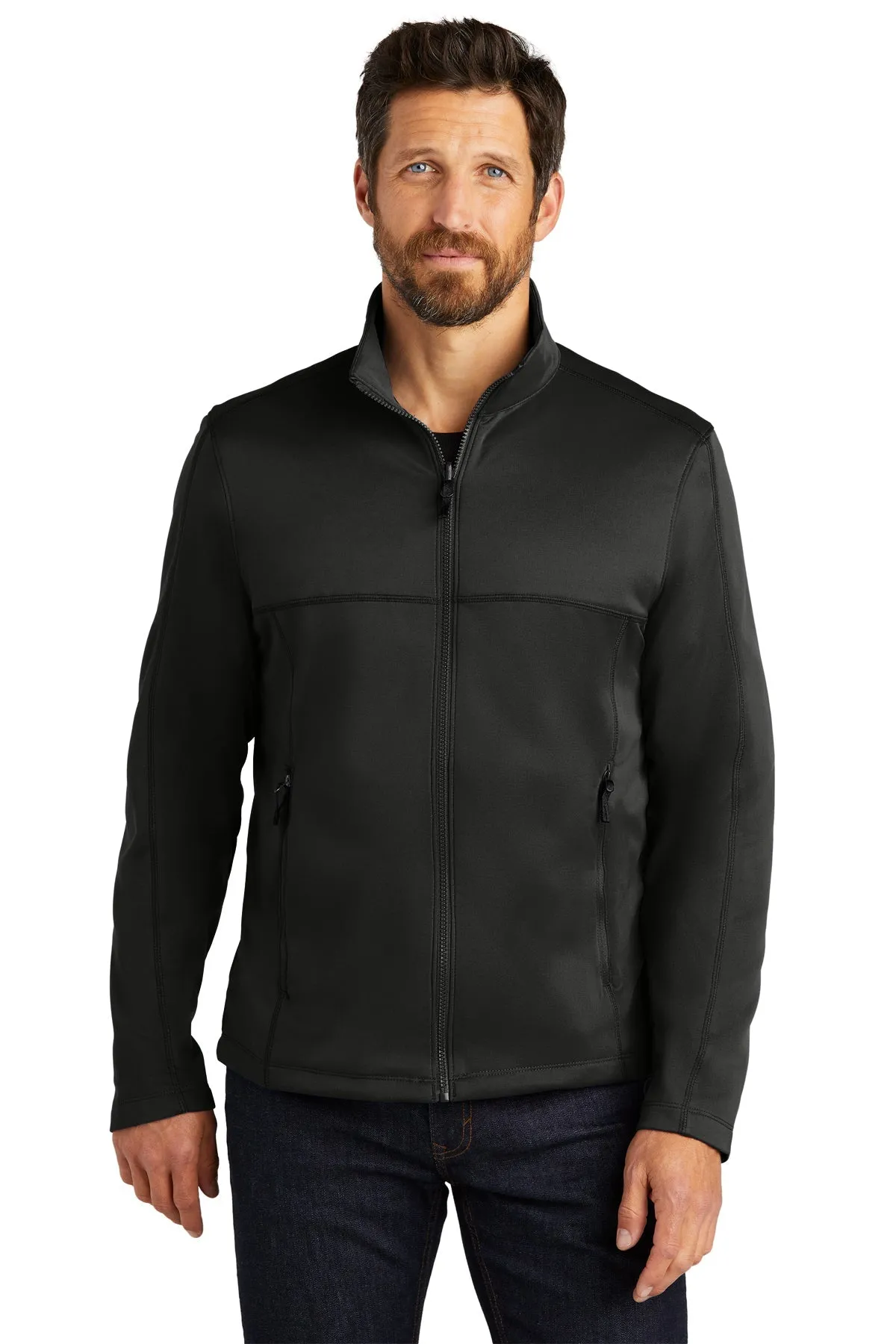 Port Authority Collective Smooth Fleece Customized Jackets, Deep Black