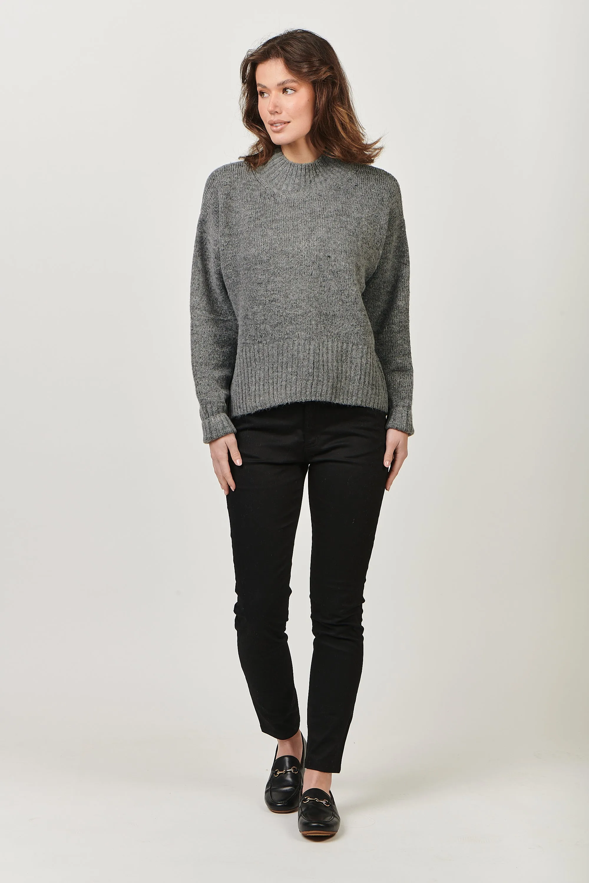 RE-47 Soft Blend Jumper in Charcoal