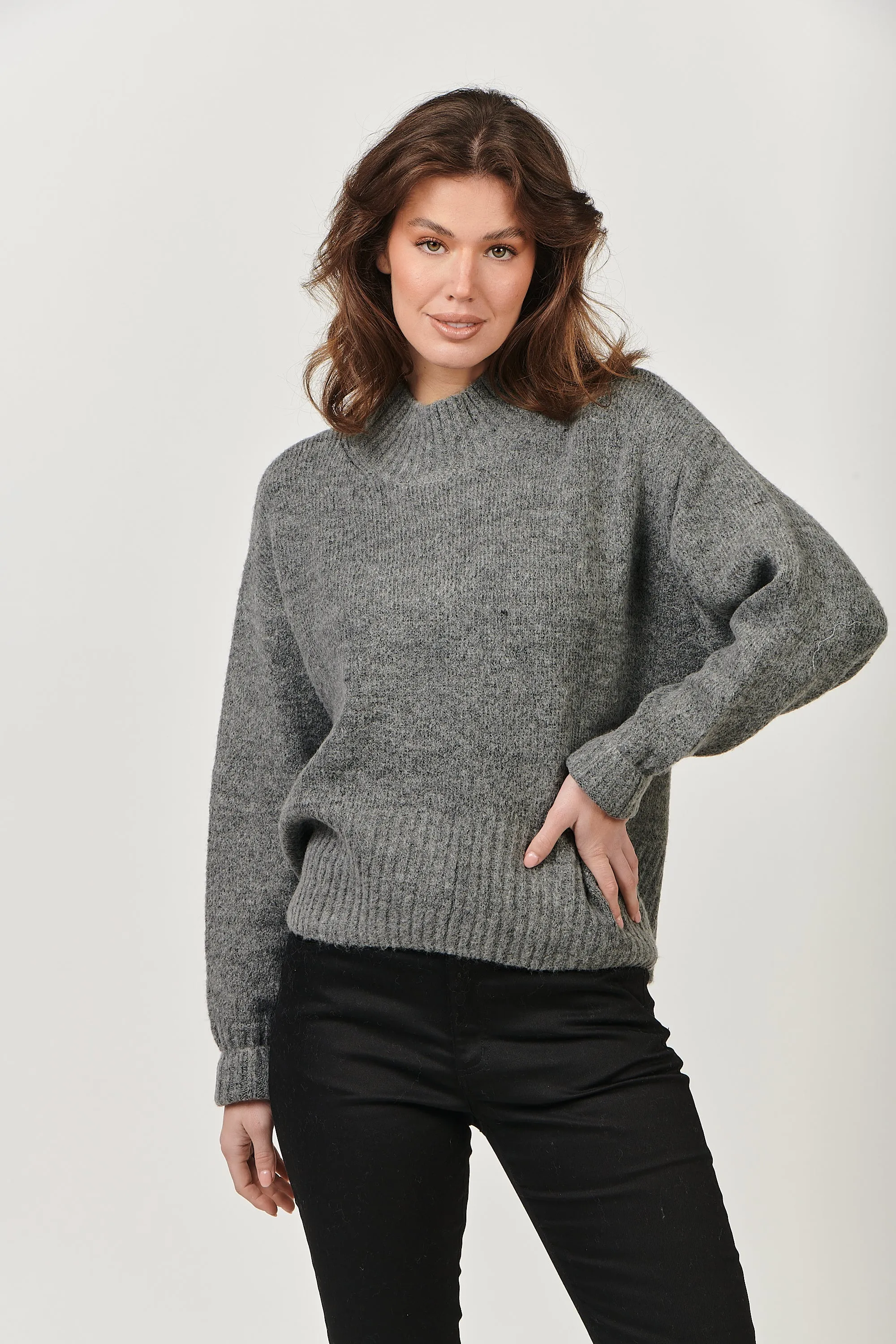 RE-47 Soft Blend Jumper in Charcoal