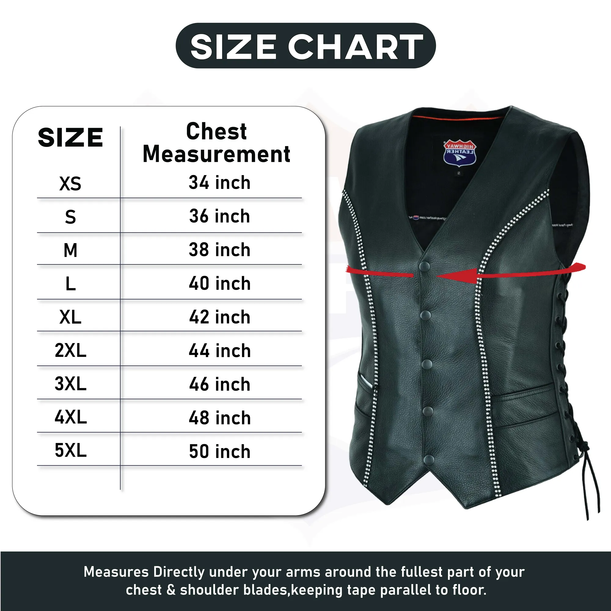 Rhinestone Leather - Women motorcycle vest Bling detail HL14659BLING