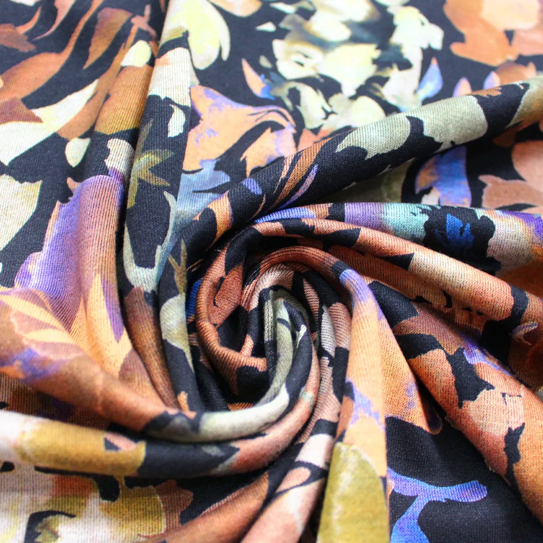 'roma garden' drapey viscose blend doubleknit, Oeko-Tex cert.