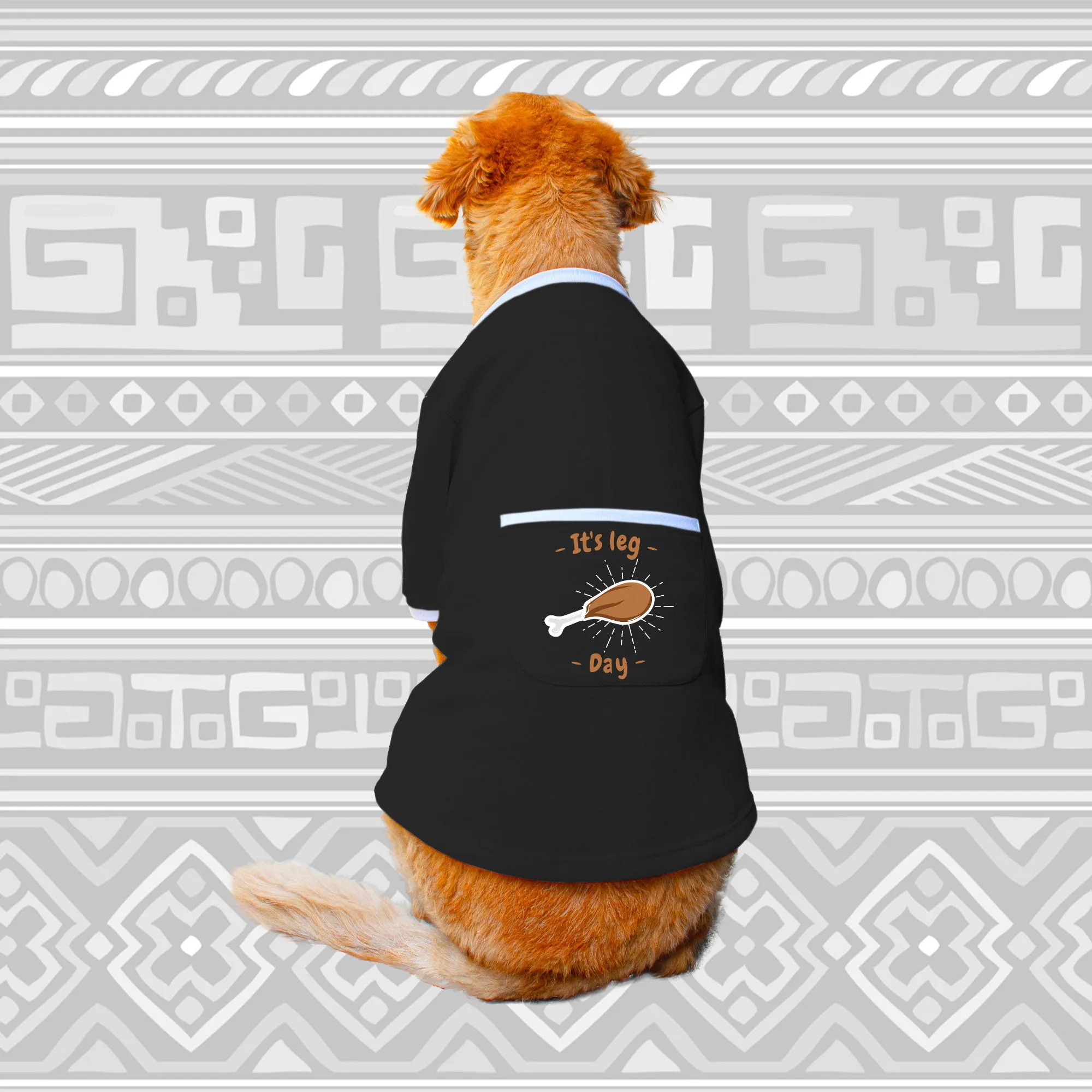 Ruse 'Basics' "It's Leg Day!" Printed Crew Neck Full Sleeve Expedition Sweatshirt For Dogs