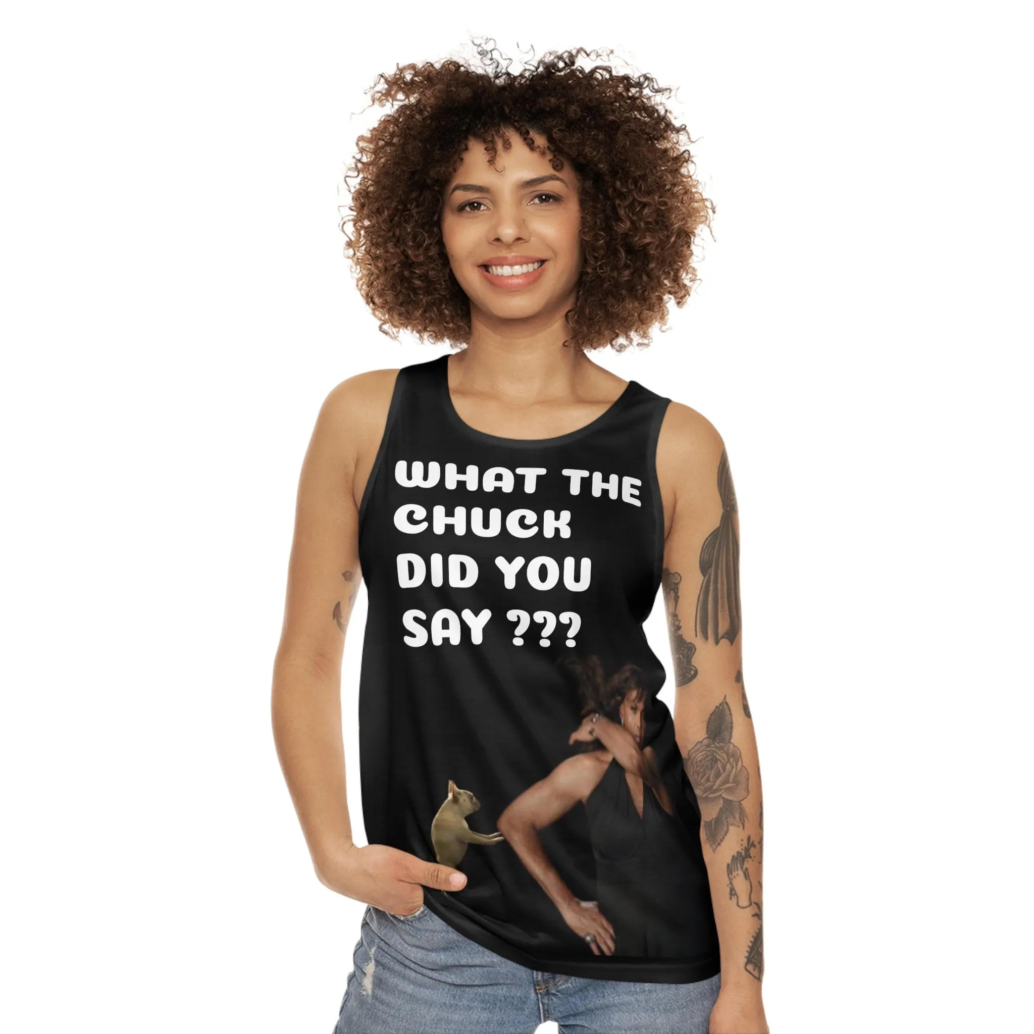 Shaqtin a Fool Unisex Tank Top (AOP)