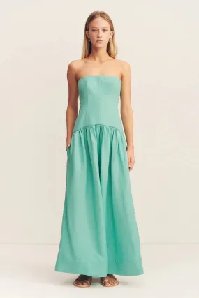 SHONA JOY - Alec Strapless Panelled Maxi Dress - Pool