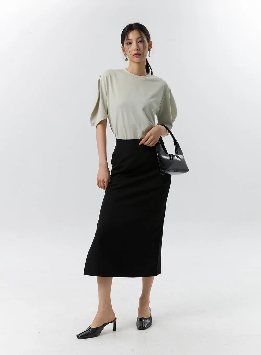 Side Slit Maxi Skirt IL321