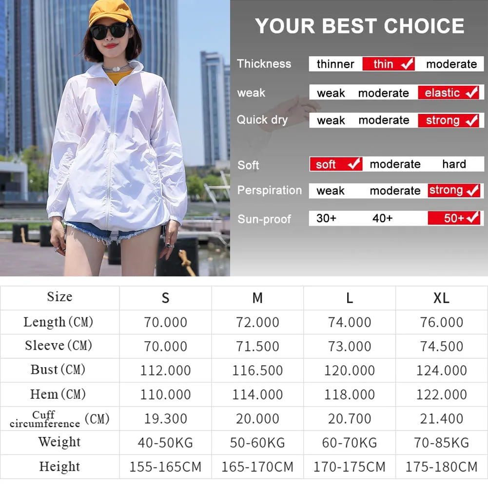 Sidiou Group Anniou YKK Zipper UPF50  Anti UV Jacket Sunscreen Waterproof Breathable Sun Protection Clothing Coat Loose Plus Size Lightweight Jackets