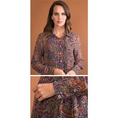 Simply Noelle Autumn Paisley Top - Java