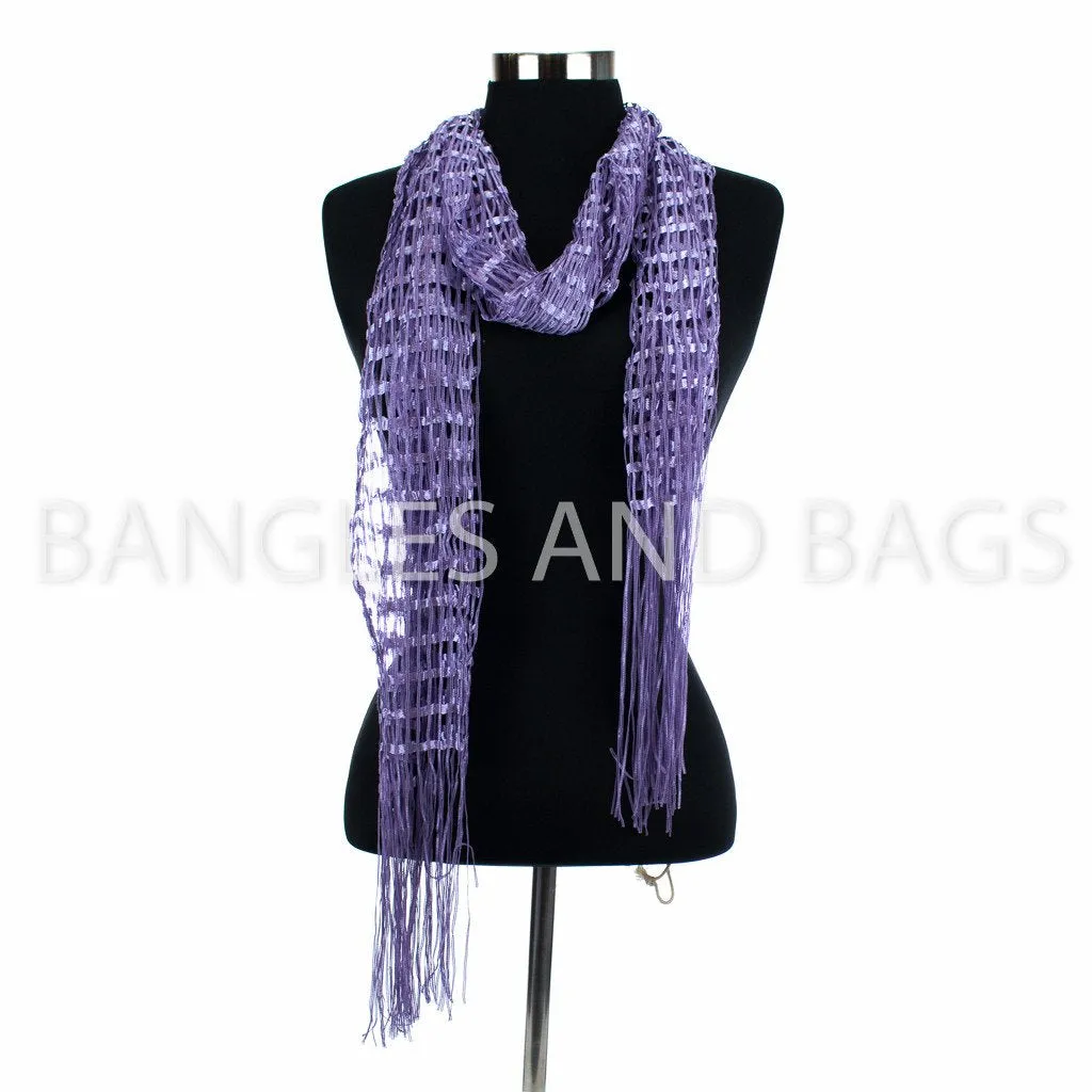 Simply Noelle Window Pane Scarf - Lite Purple