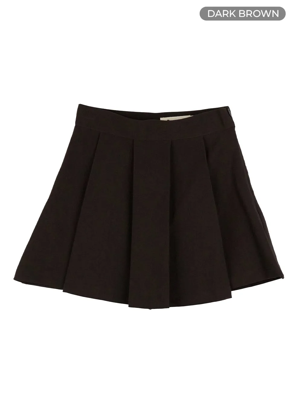 Solid Pleated Mini Skirt OG419