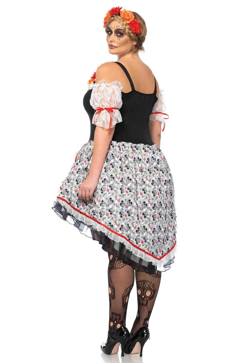 Sugar Skull Senorita Plus Size Womens Mexican Costume