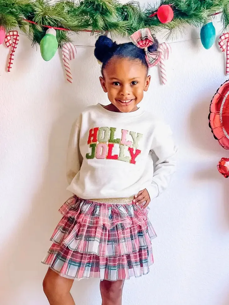 SWE Christmas Plaid Tiered Tutu