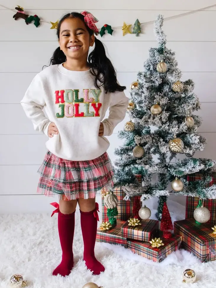 SWE Christmas Plaid Tiered Tutu