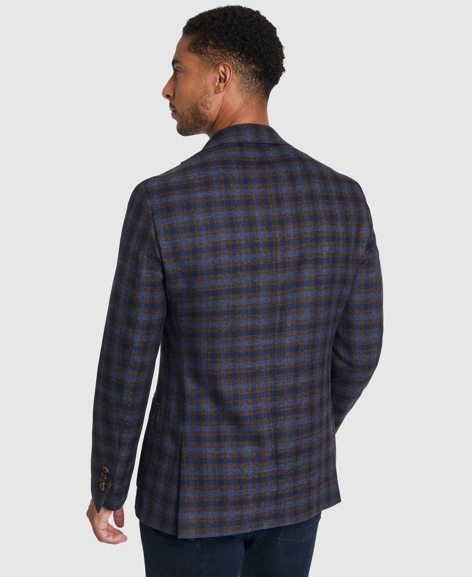 Tallia Brown/Blue Check Jacket