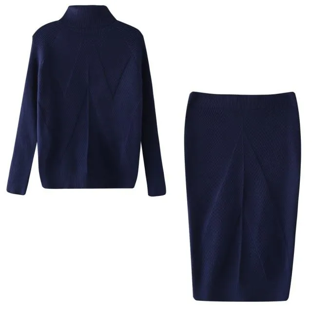 Terry Sweater   Skirt Suit