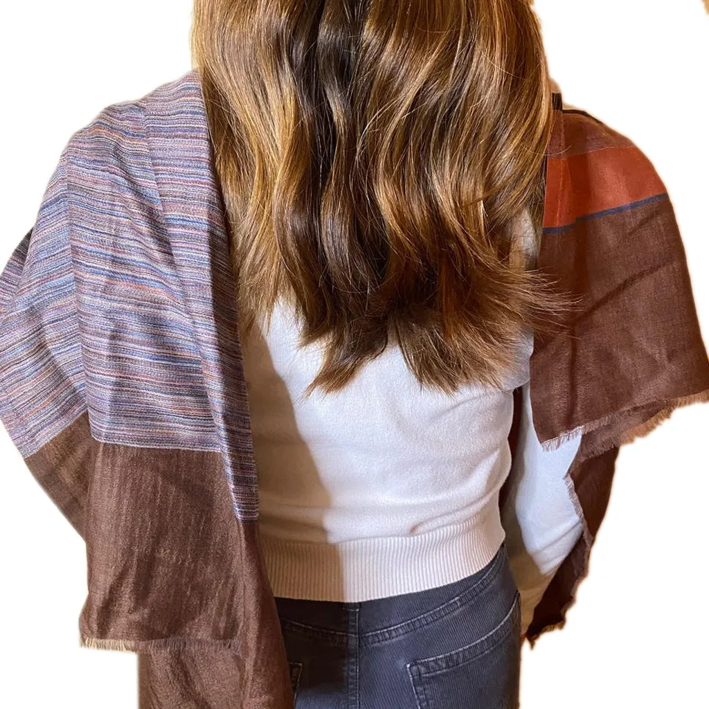 Thar Sundowner Cashmere/Pashmina Stripe Scarf