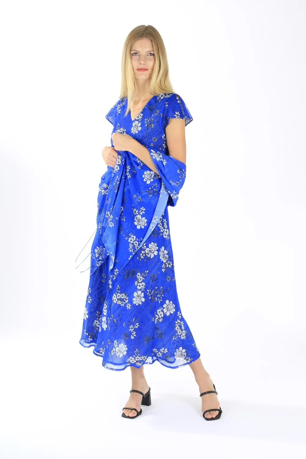 THE FLORY REVERSIBLE DRESS IN INDIGO BLUE