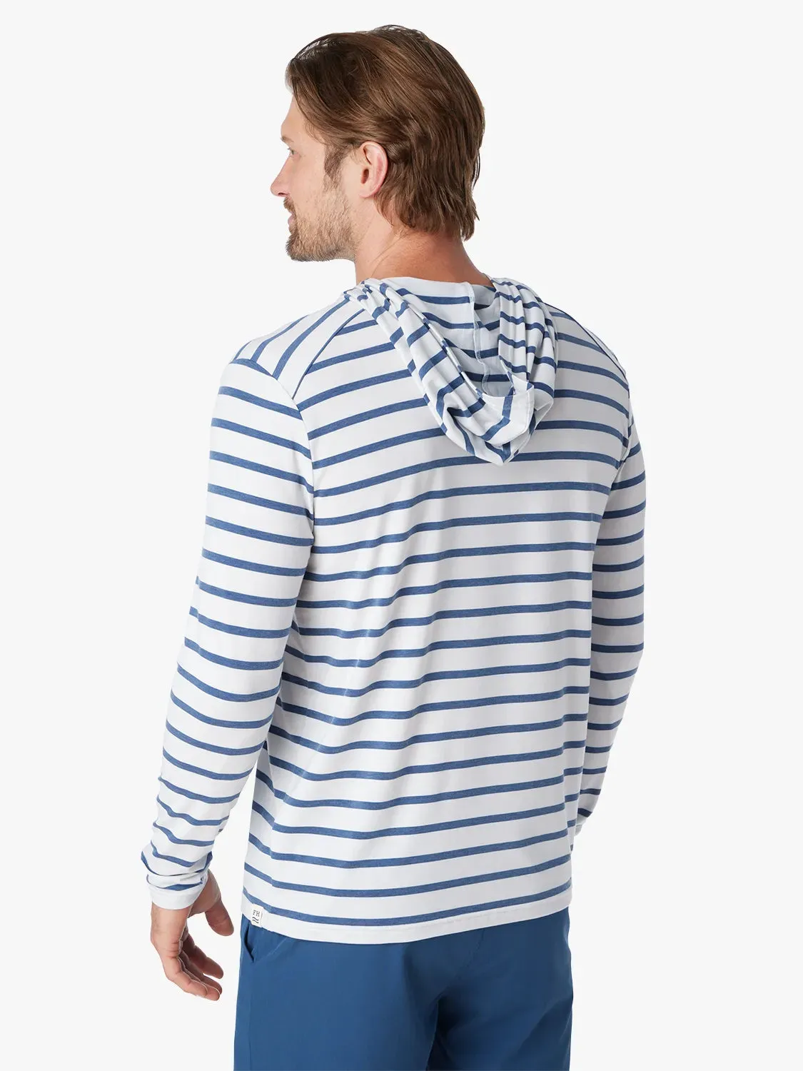 The SeaBreeze Hoodie | Light Grey Nautical Stripe