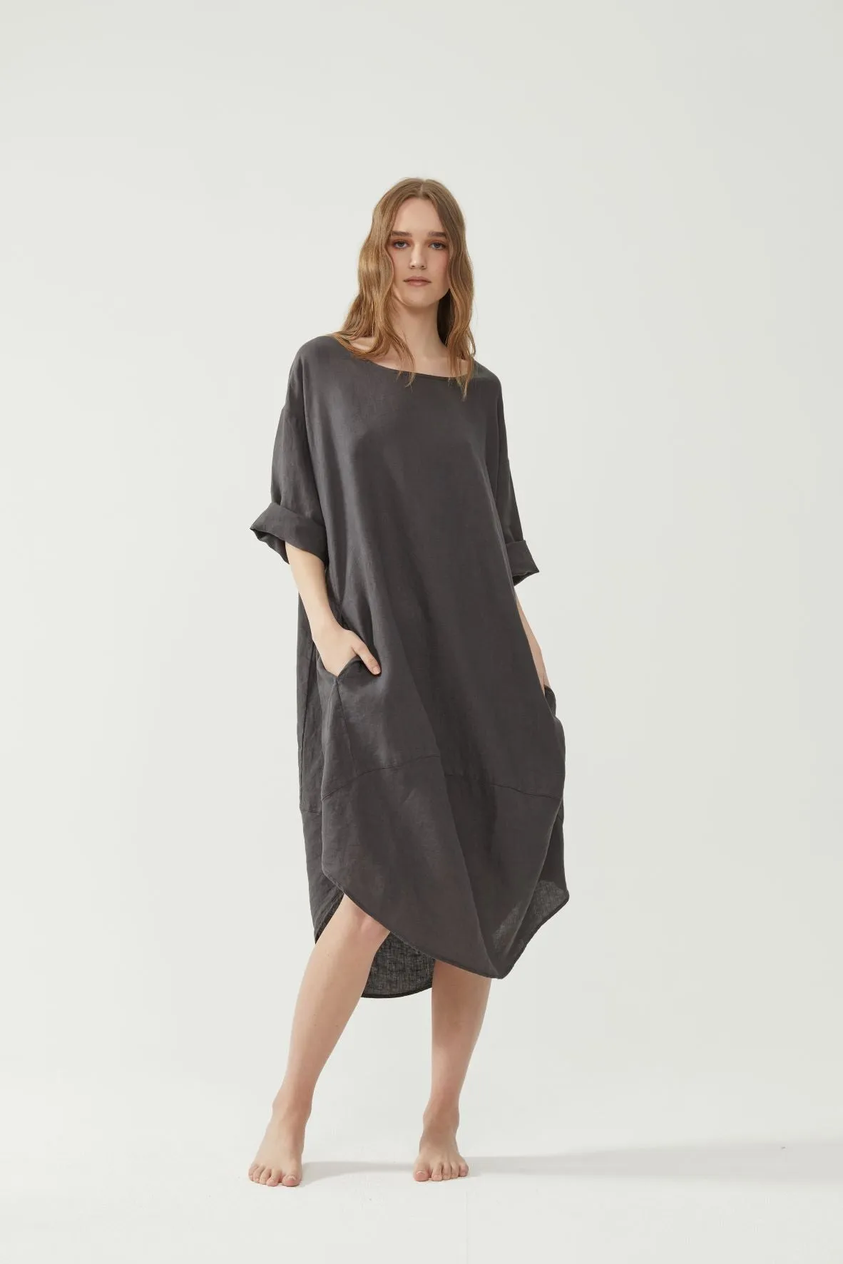 Tulip Dress Charcoal