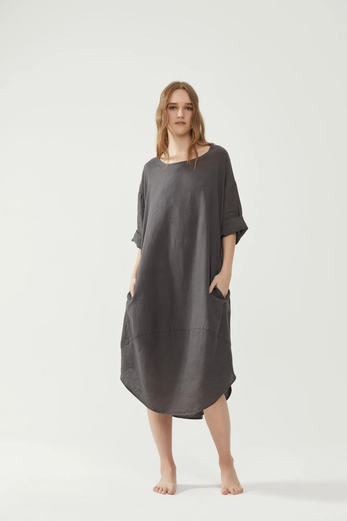 Tulip Dress Charcoal