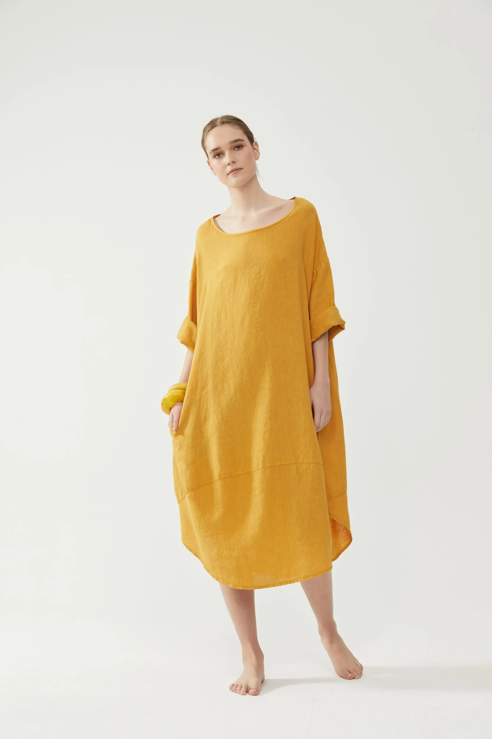 Tulip Dress Mustard