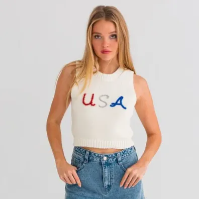 USA knit tank