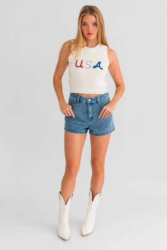 USA knit tank