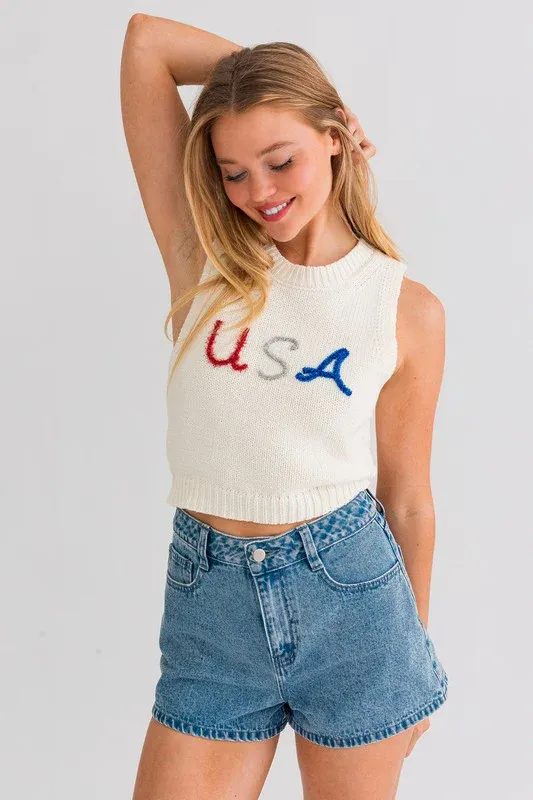 USA knit tank