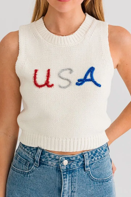 USA knit tank